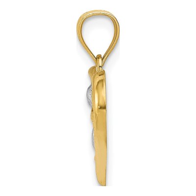 14K Yellow Gold Heart Pendant – view 3
