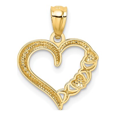 14K Yellow Gold Heart Pendant – view 4