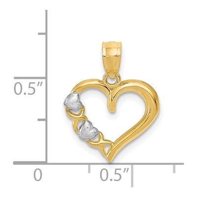 14K Yellow Gold Heart Pendant – view 5