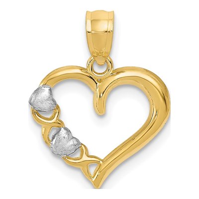14K Yellow Gold Heart Pendant