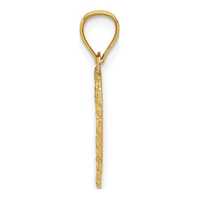 14K Yellow Gold Open Heart Pendant – view 3