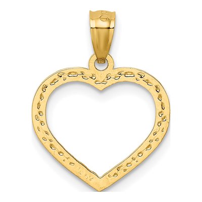 14K Yellow Gold Open Heart Pendant – view 4