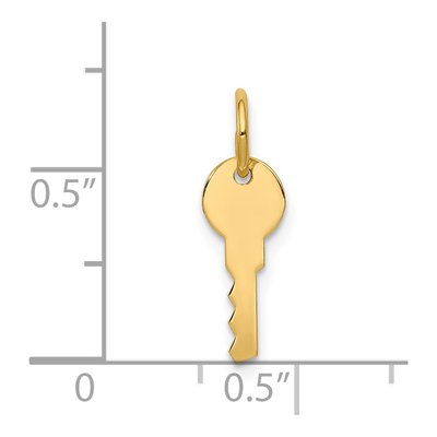 14K Yellow Gold Key Pendant – view 5