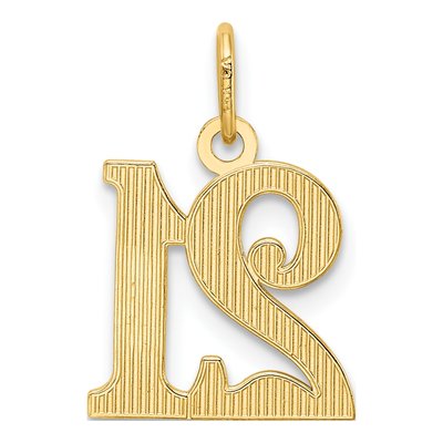 14K Yellow Gold Diamond-Cut Pendant – view 4