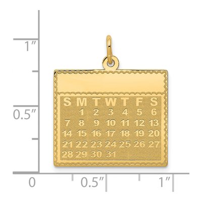 14K Yellow Gold Monday Calendar Pendant – view 5