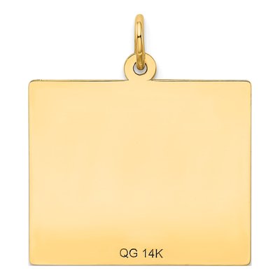 14K Yellow Gold Wednesday Calendar Pendant – view 4