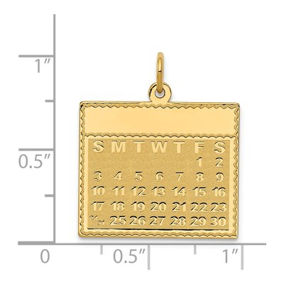 14K Yellow Gold Calendar Pendant – view 5