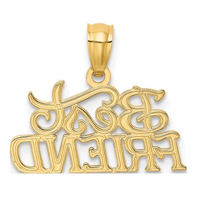 14K Yellow Gold BEST Friend Pendant – view 4