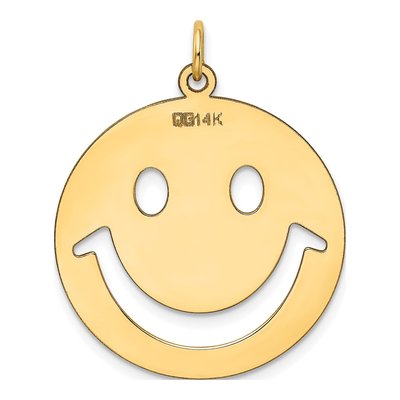14K Yellow Gold Smiley Face Pendant – view 4