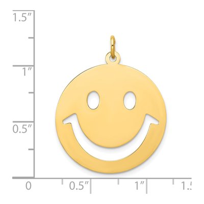 14K Yellow Gold Smiley Face Pendant – view 5
