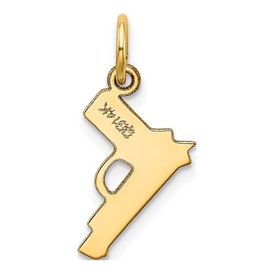 14K Yellow Gold Pistol Pendant – view 4