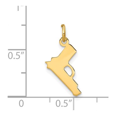 14K Yellow Gold Pistol Pendant – view 5