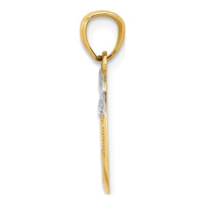 14K Yellow Gold NY Skyline Apple Cut-Out Pendant – view 3