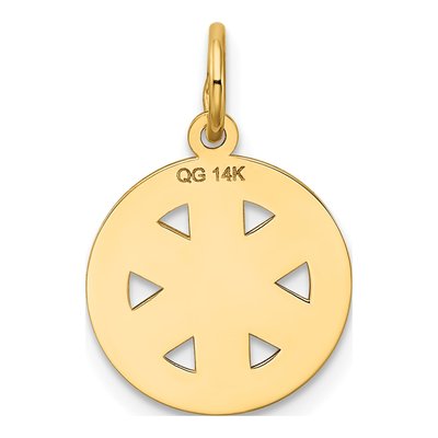 14K Yellow Gold EMT Disc Charm – view 4