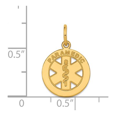14K Yellow Gold Small Paramedic Pendant – view 5