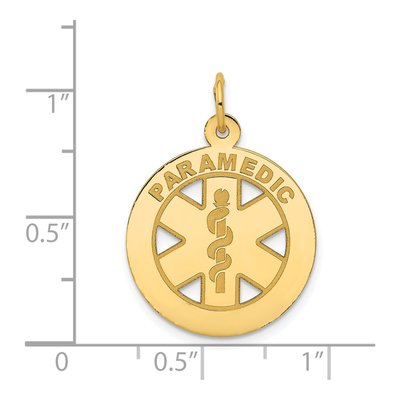14K Yellow Gold Paramedic Medical Pendant – view 5