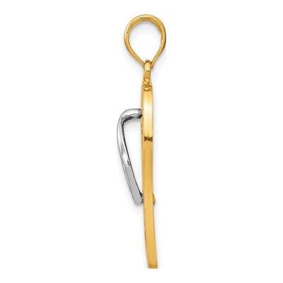 14K Yellow Gold Enameled Flip Flop Pendant – view 3