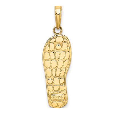 14K Yellow Gold Enameled Flip Flop Pendant – view 4