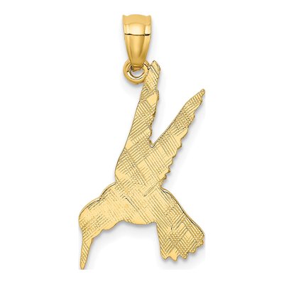 14K Yellow Gold Hummingbird Pendant – view 4