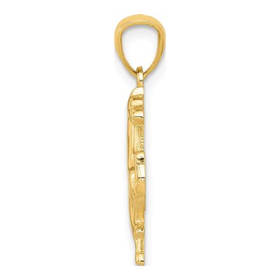 14K Yellow Gold Rearing Horse Pendant – view 3