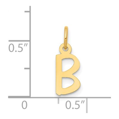 14K Yellow Gold Letter B Charm – view 4