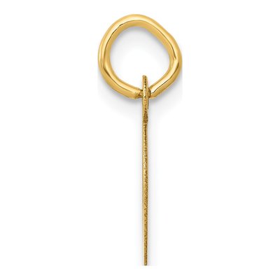 14K Yellow Gold Initial D Block Letter Charm – view 3