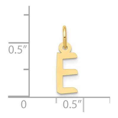 14K Yellow Gold Small Letter E Charm – view 5