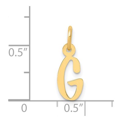 14K Yellow Gold Letter G Charm – view 4
