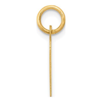 14K Yellow Gold Small Letter H Charm – view 3