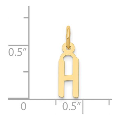 14K Yellow Gold Small Letter H Charm – view 4