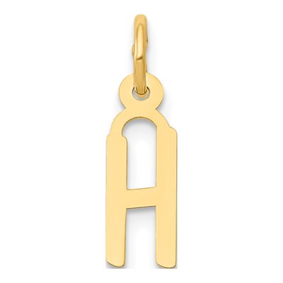 14K Yellow Gold Small Letter H Charm