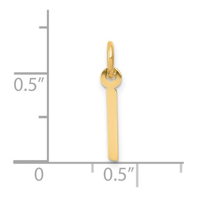 14K Yellow Gold Initial I Charm – view 4