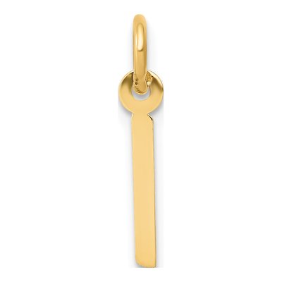 14K Yellow Gold Initial I Charm