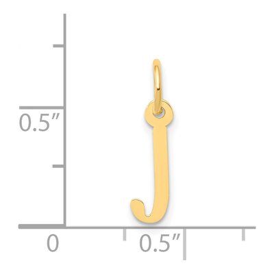 14K Yellow Gold Letter J Charm – view 4