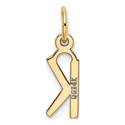 14K Yellow Gold Letter K Charm – view 4