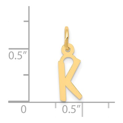 14K Yellow Gold Letter K Charm – view 5