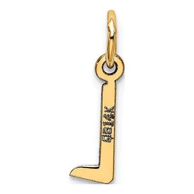 14K Yellow Gold Small Letter L Pendant – view 4