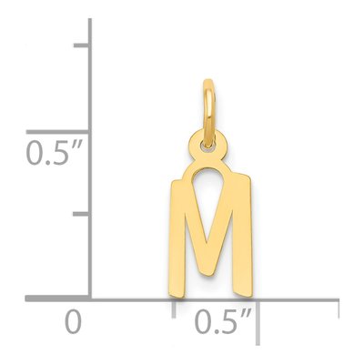 14K Yellow Gold Letter M Charm – view 4