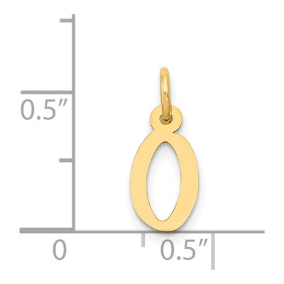 14K Yellow Gold Letter O Charm – view 4