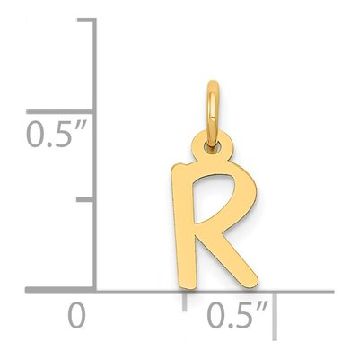 14K Yellow Gold Letter R Charm – view 4