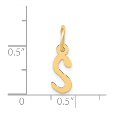 14K Yellow Gold Letter S Charm – view 4