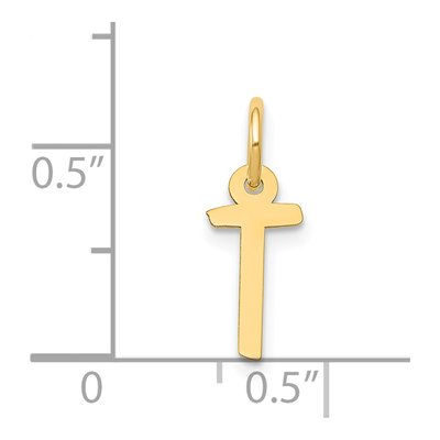 14K Yellow Gold Letter T Charm – view 4