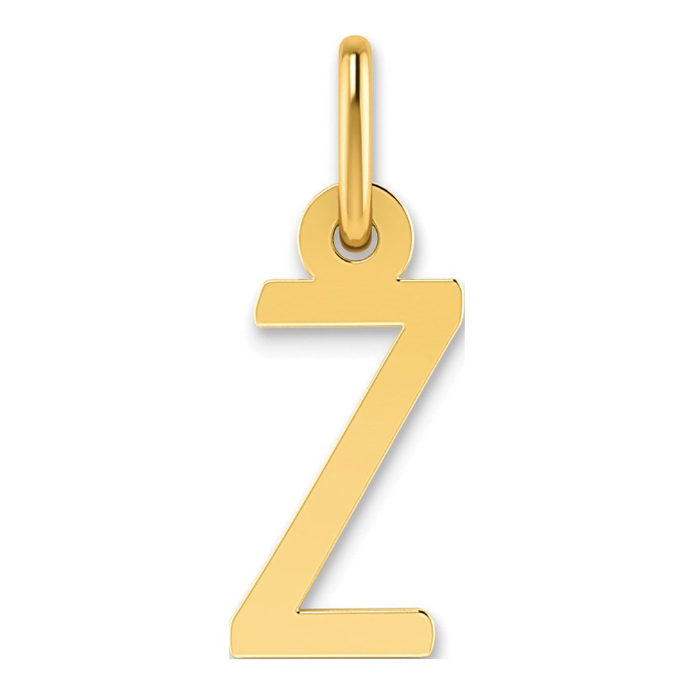 14K Yellow Gold Letter Z Charm