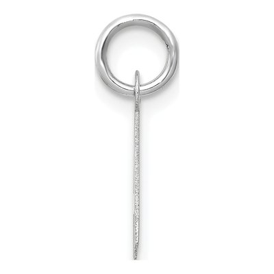 14K White Gold Letter A Charm – view 3