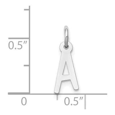 14K White Gold Letter A Charm – view 5