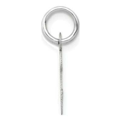 14K White Gold Letter C Charm – view 3