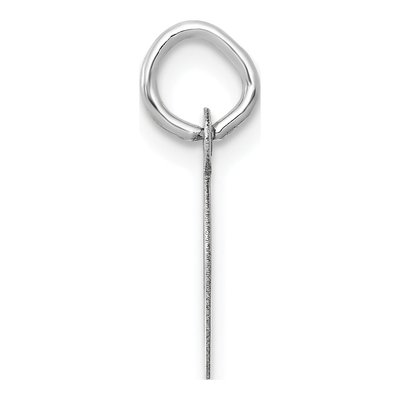 14K White Gold Letter D Charm – view 3