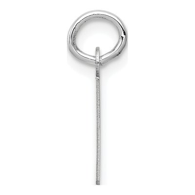 14K White Gold Letter E Charm – view 3