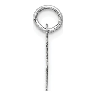14K White Gold Letter F Charm – view 3
