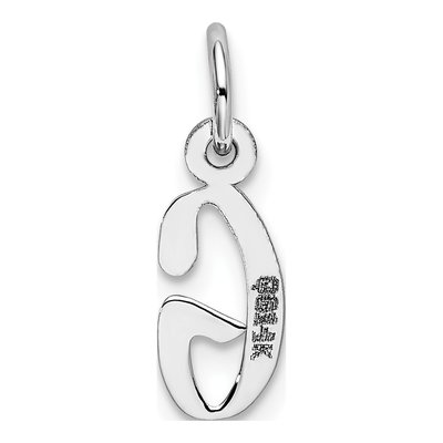 14K White Gold Letter G Charm – view 4